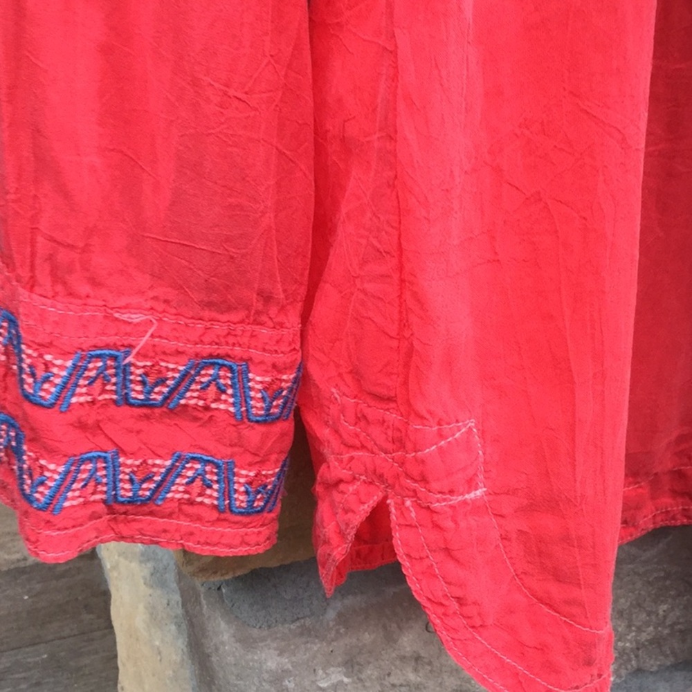 Johnny was embroidered top tunic cowgirl boho chic festival farmer’s market - Picture 5 of 9